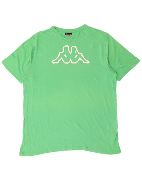 Kappa Γυναικείο T-Shirt Top UK 20 2XL Πράσινο βαμβακερό