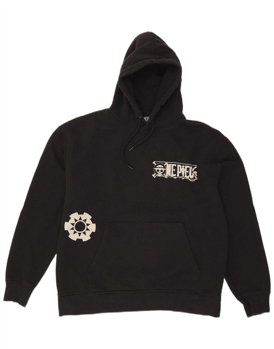 Pull & Bear Ανδρικό γραφικό κουκούλα Jumper XL Μαύρος πολυεστέρας