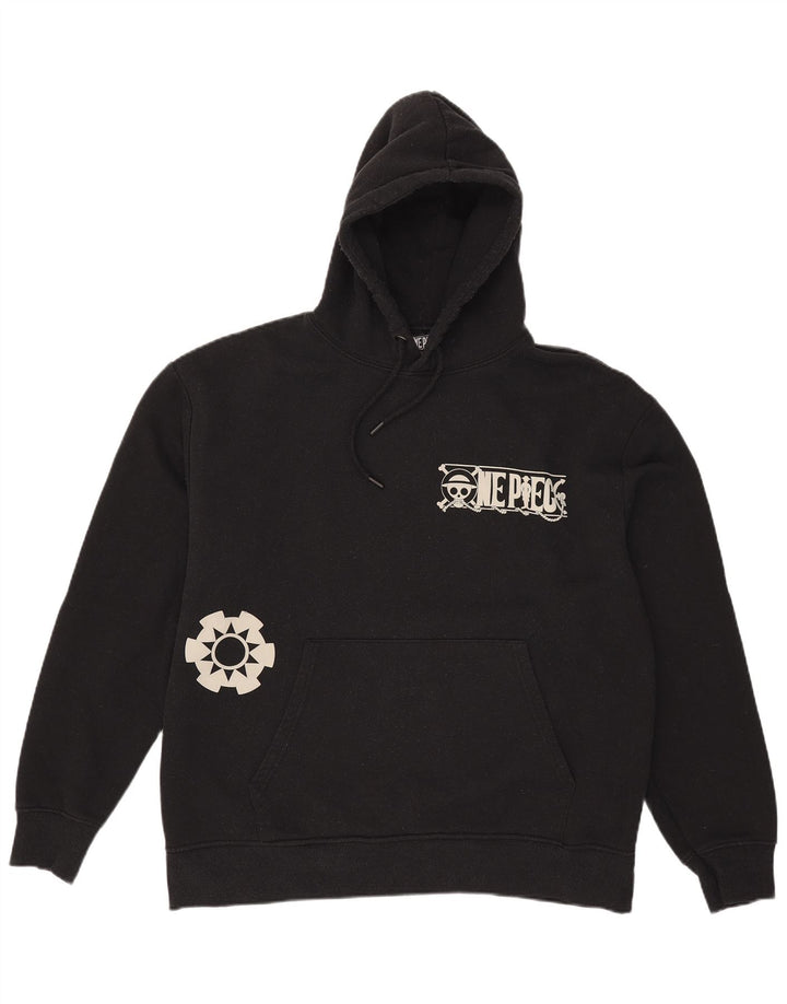 Pull & Bear Ανδρικό γραφικό κουκούλα Jumper XL Μαύρος πολυεστέρας