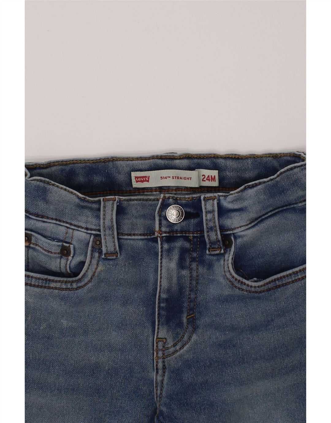 LEVI'S Baby Boys 514 Straight Jeans 18-24 μηνών W20 L13 Μπλε βαμβακερό