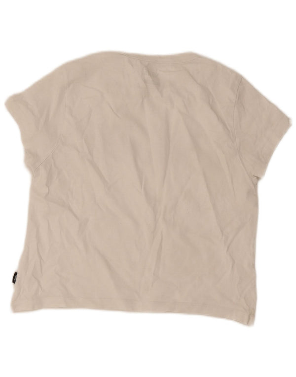 Vans Γυναικείο T-Shirt Top UK 12 Μεσαίο λευκό βαμβακερό