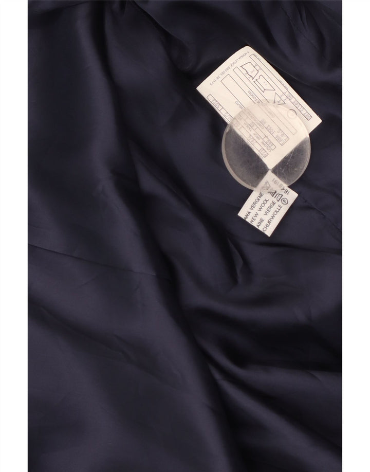 Vintage γυναικείο σακάκι με 3 κουμπιά σακάκι IT 48 XL Navy Blue παρθένο μαλλί