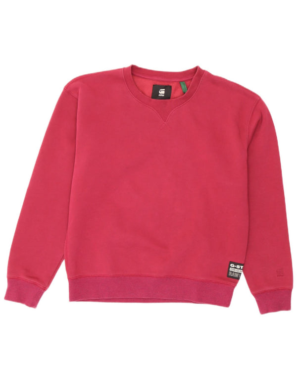 Γυναικείο φούτερ G-Star Jumper UK 14 Βαμβακερό μεσαίο μπορντό