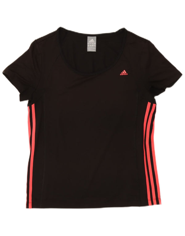 Adidas Γυναικείο T-Shirt Climalite Top UK 16/18 Large Black Polyester