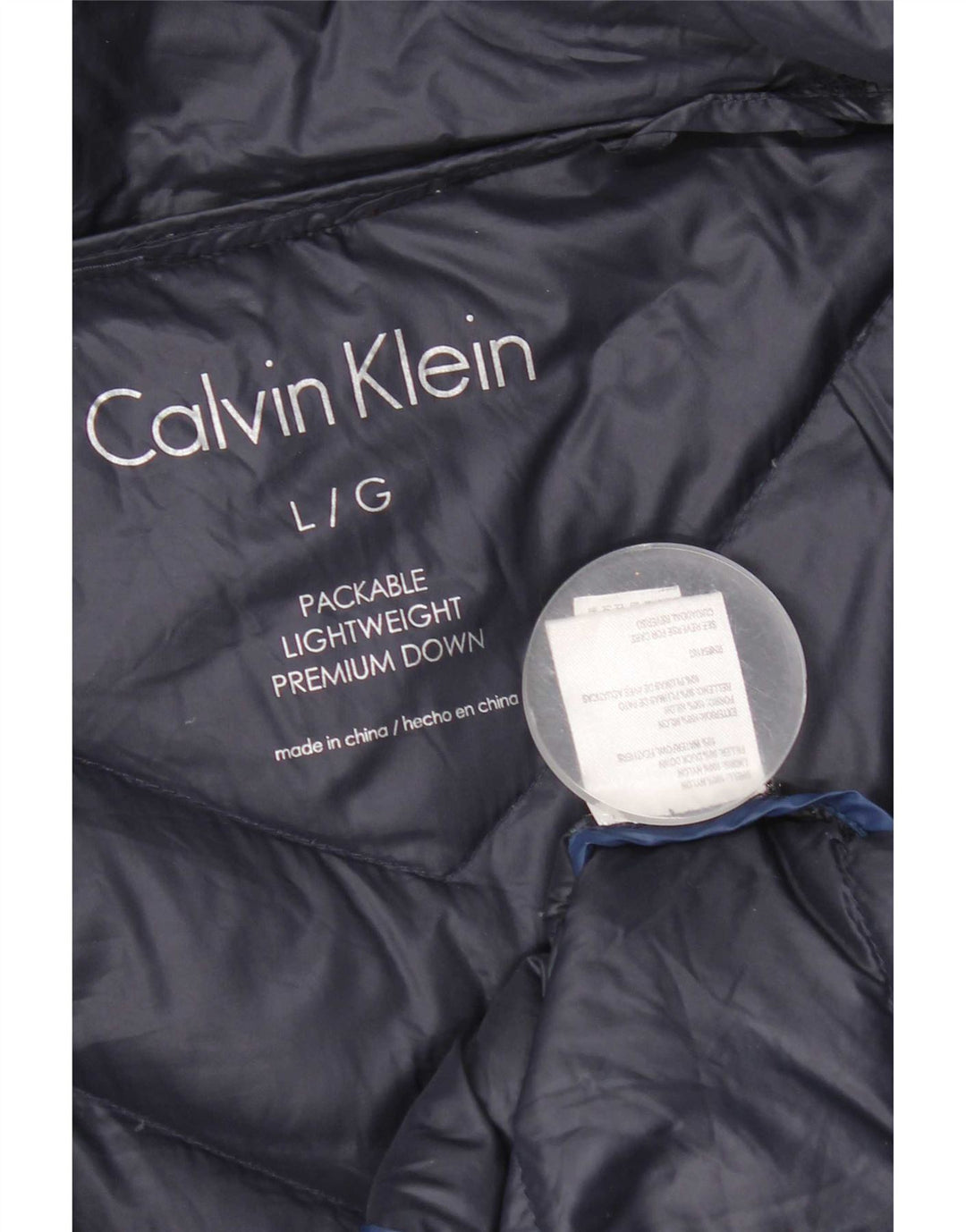 Calvin Klein Γυναικείο παλτό UK 16 Large Navy Blue Nylon