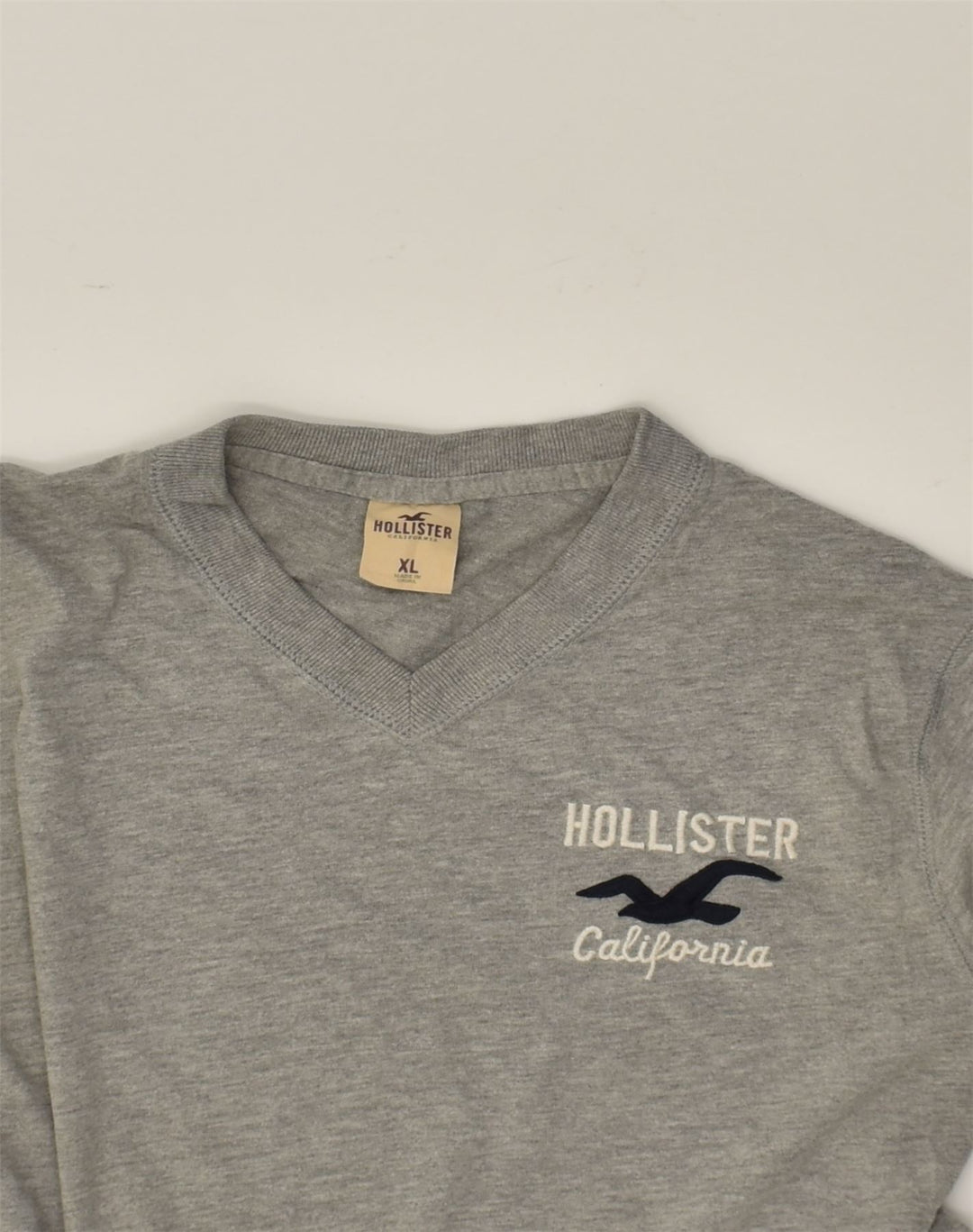 HOLLISTER Womens T-Shirt Top UK 18 XL Grey Cotton | Vintage Hollister | Thrift | Second-Hand Hollister | Used Clothing | Messina Hembry 