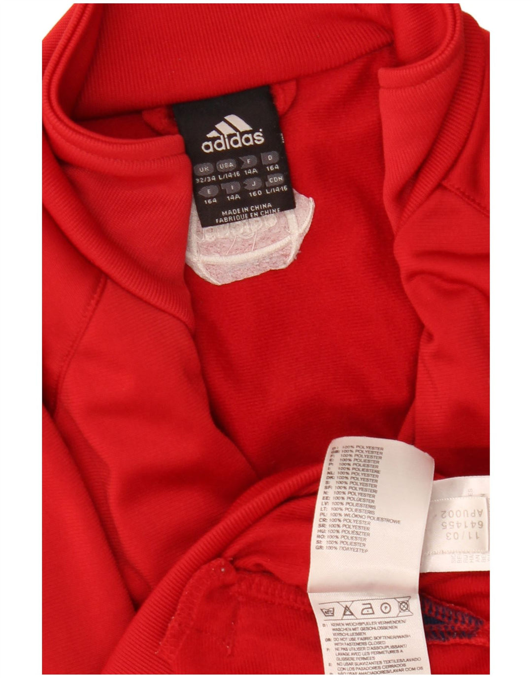 Adidas Boys Graphic αθλητική φόρμα Top Jacket 13-14 ετών Κόκκινο Πολυεστέρας