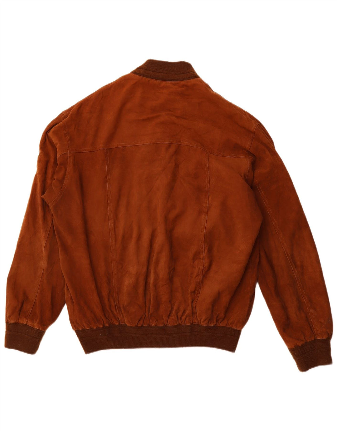 VINTAGE Ανδρικό Suede Bomber Jacket IT 52 XL Καφέ Δερμάτινο