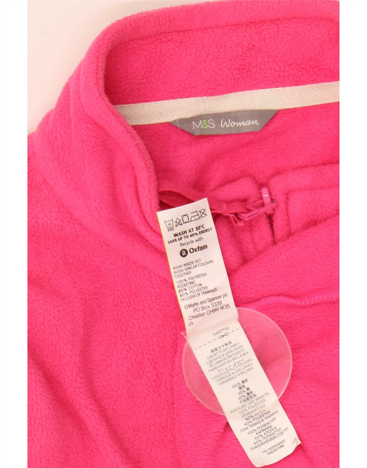 Marks & Spencer Γυναικείο Fleece Jacket UK 20 2XL Pink Polyester