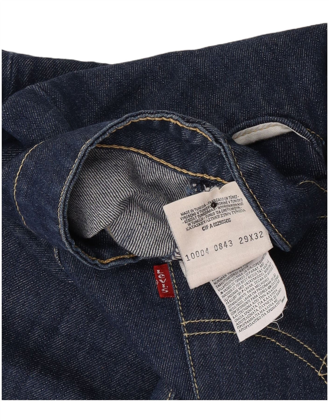 Ανδρικό τζιν Levi's Straight W29 L32 Navy Blue Cotton