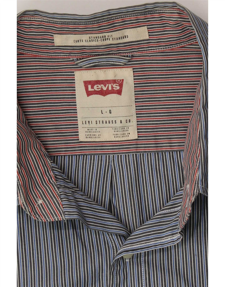 Ανδρικό πουκάμισο Levi's Standard Fit Large Blue ριγέ