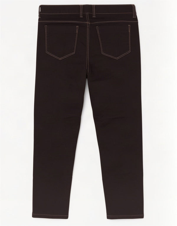 Benetton Γυναικείο Crop Slim Jeans IT 46 Large W34 L25 Μαύρο βαμβακερό