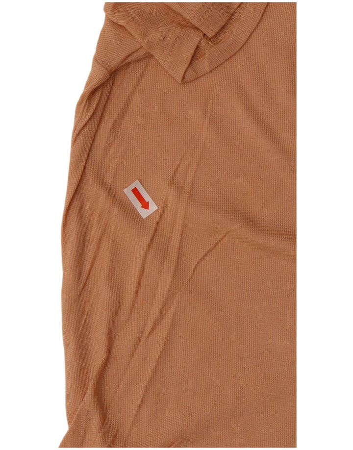 ZARA Womens Crop T-Shirt Top UK 12 Medium Brown