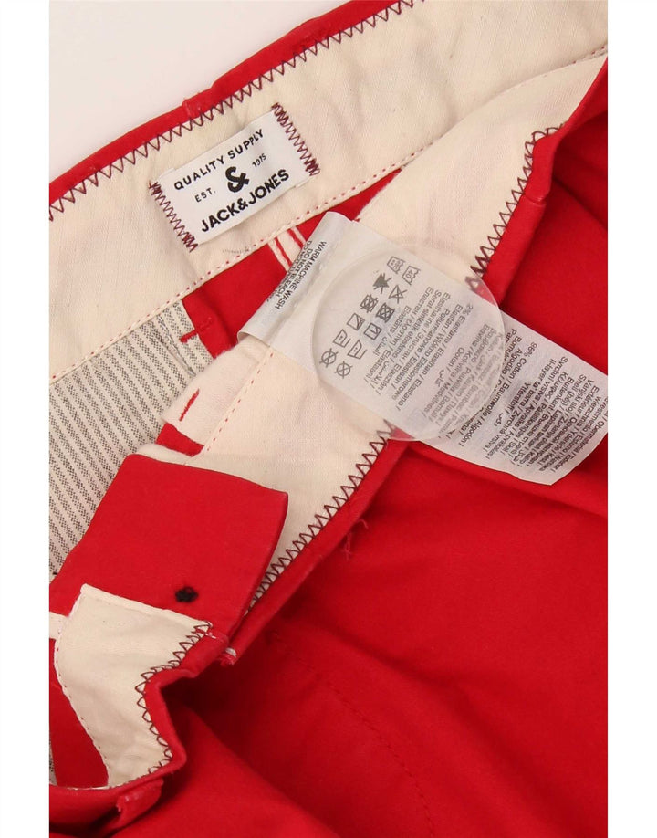 Ανδρικό σορτς Chino Jack & Jones, μεσαίο W32, κόκκινο βαμβακερό
