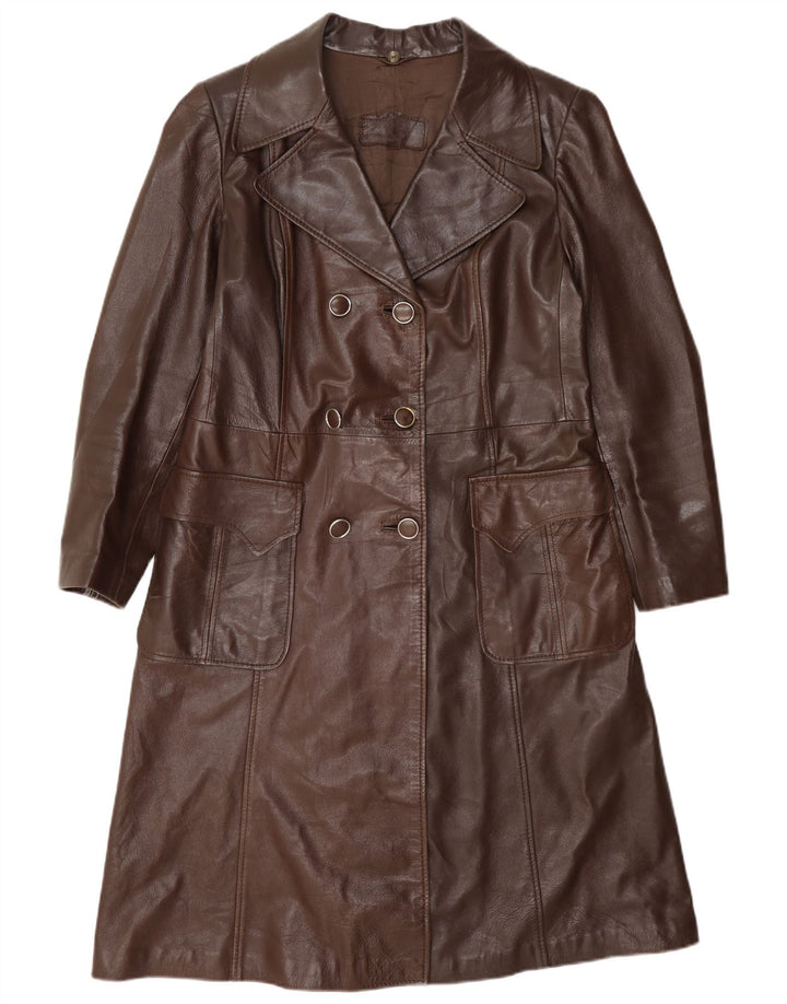 Vintage Γυναικείο Δερμάτινο Παλτό IT 48 XL Βουργουνδίας