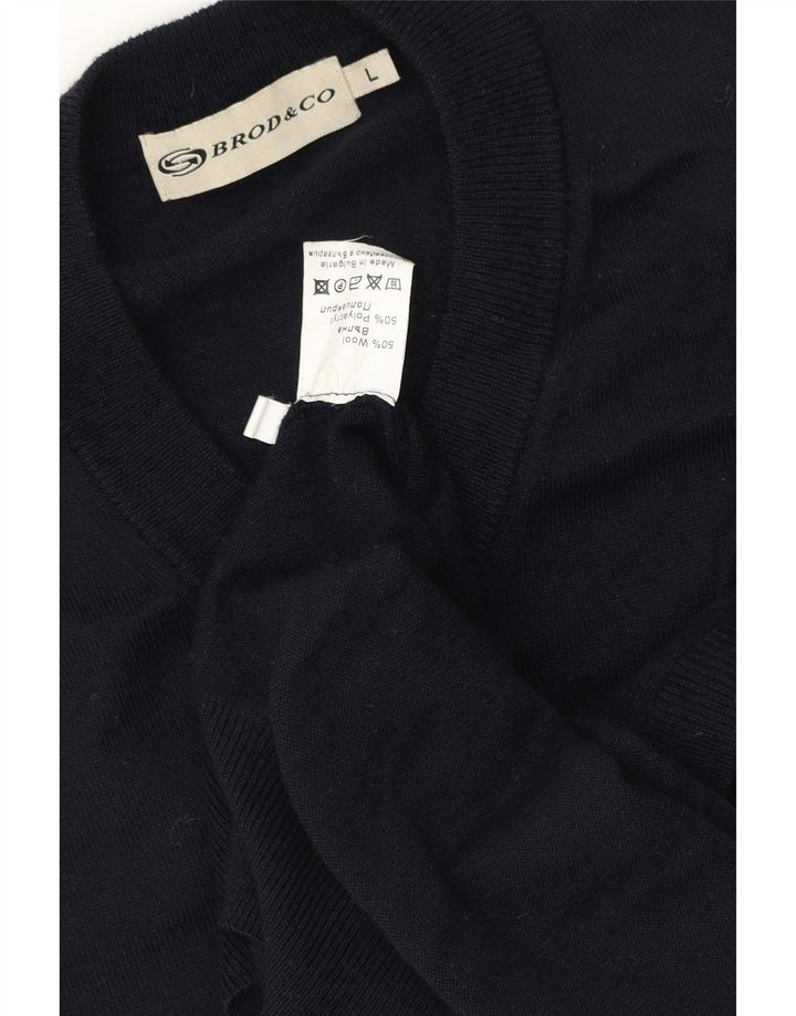 Vintage ανδρικό γιλέκο Tank Top Large Navy Blue Πολυακρυλικό