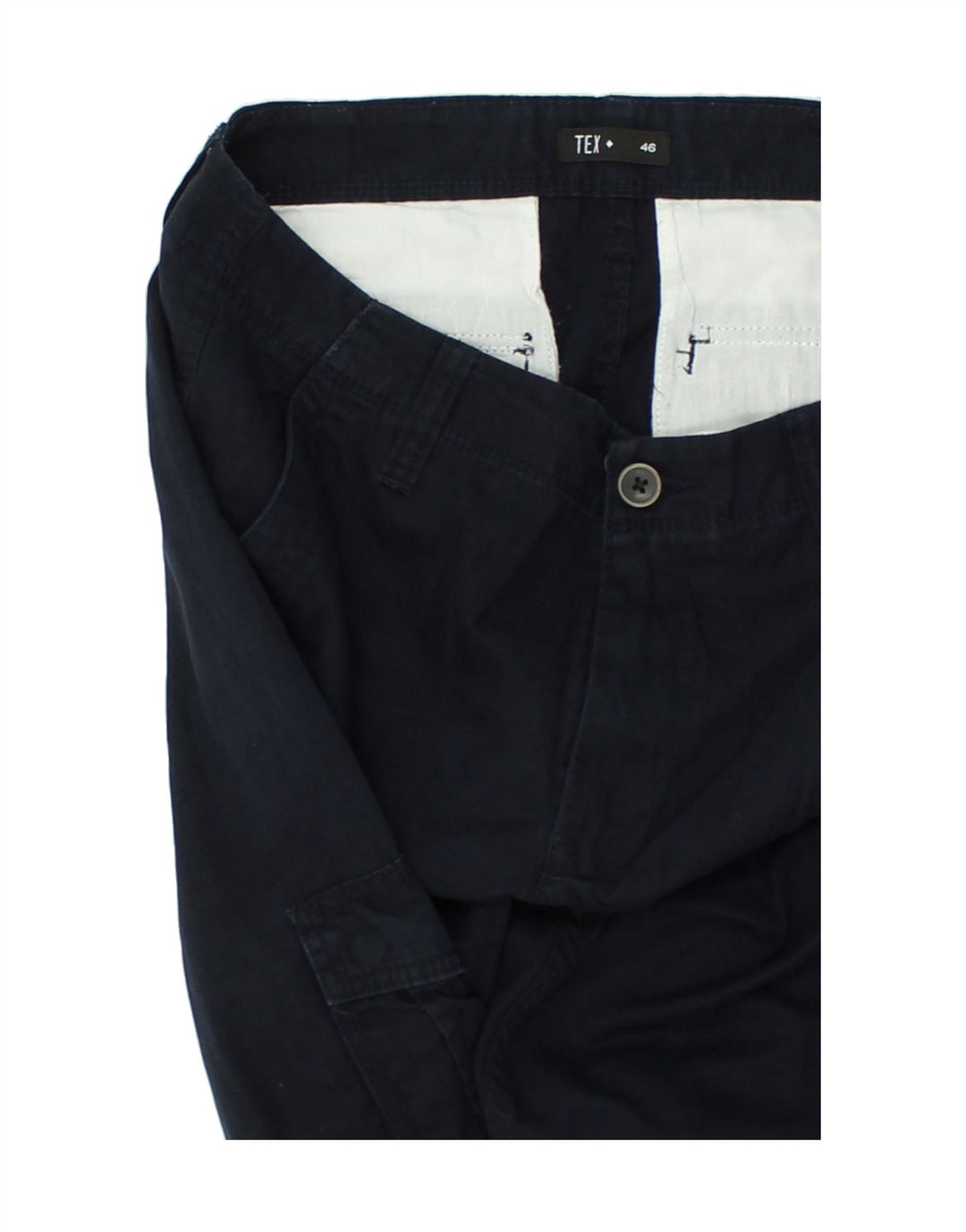 VINTAGE Womens Straight Cargo Trousers IT 46 Large W32 L31  Navy Blue | Vintage Vintage | Thrift | Second-Hand Vintage | Used Clothing | Messina Hembry 