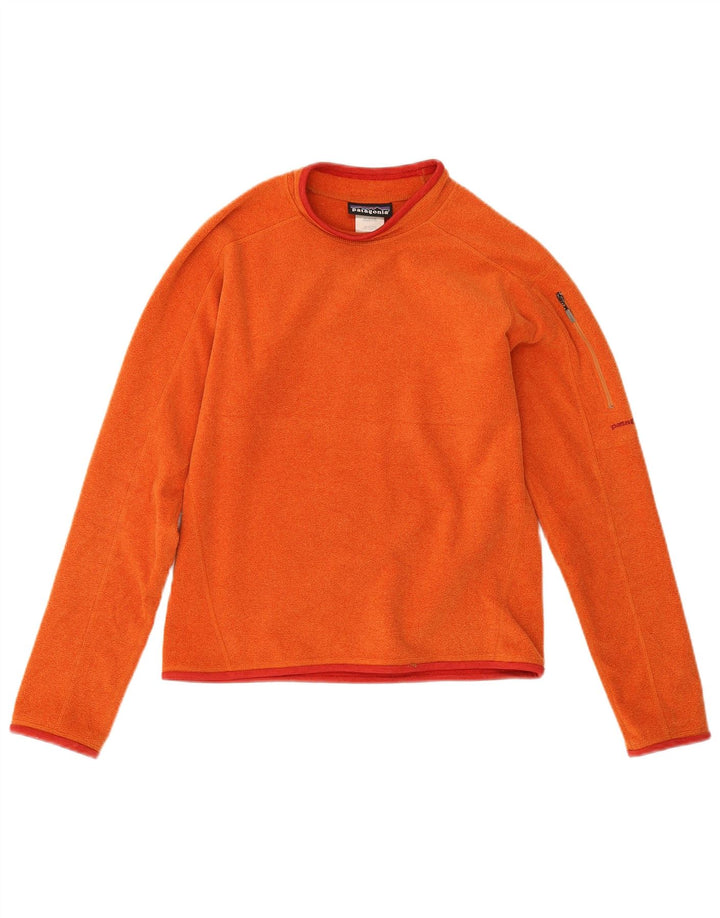 Patagonia Γυναικείο Fleece Jumper UK 10 Small Orange Polyester
