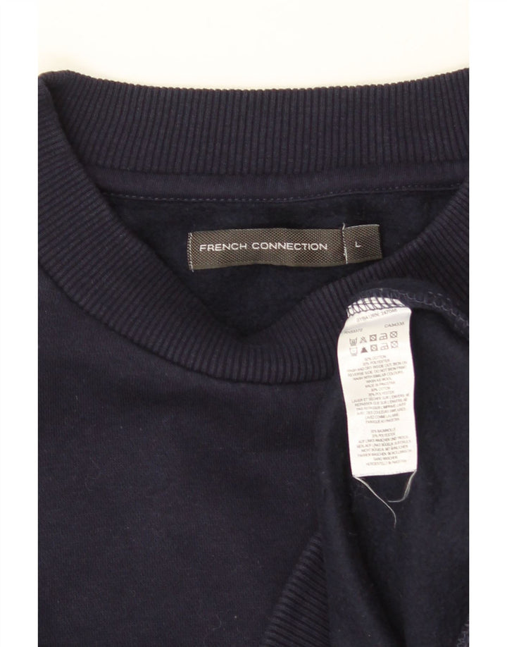 ΓΑΛΛΙΚΗ ΣΥΝΔΕΣΗ Γυναικεία γραφική φούτερ Jumper UK 16 Large Navy Blue
