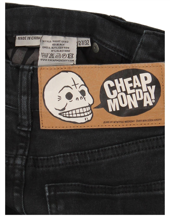 Φτηνό Monday Womens Slim Jeans W27 L28 Black Cotton