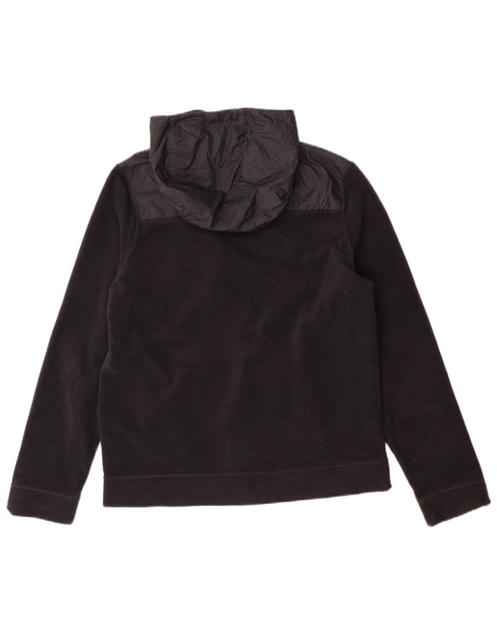 Nike Girls Hooded Fleece Jacket 13-14 Years XL Black Polyester Sports