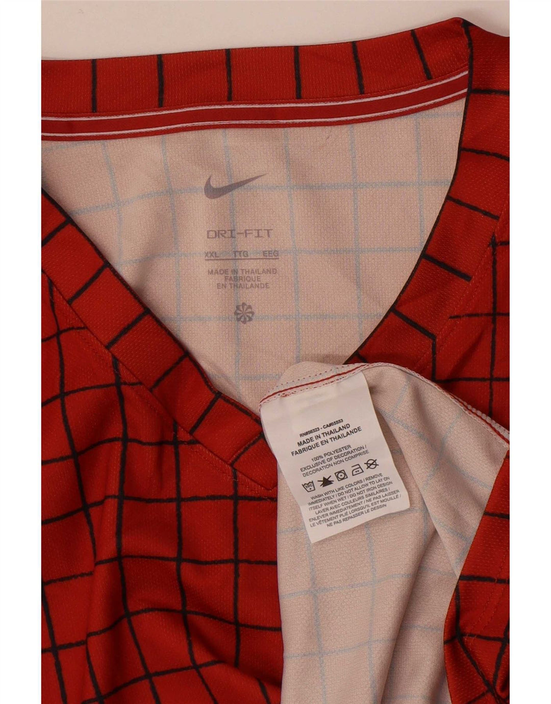 Ανδρικό μπλουζάκι Nike Dri Fit Top 2XL πορτοκαλί τσεκ πολυεστέρα