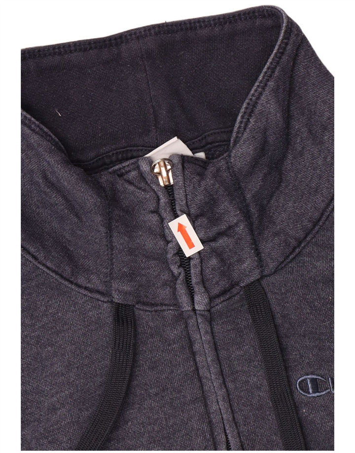 CHAMPION Womens Tracksuit Top Jacket UK 10 Small Navy Blue Cotton