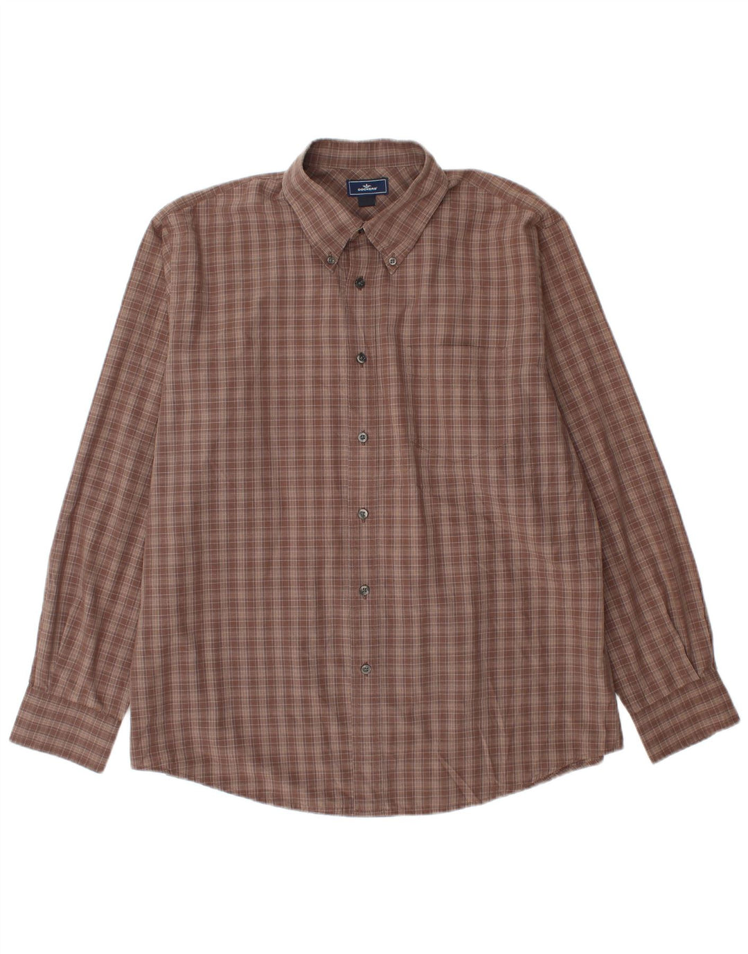Ανδρικό πουκάμισο DOCKERS Μέγεθος 16 1/2 Large Brown Check Cotton