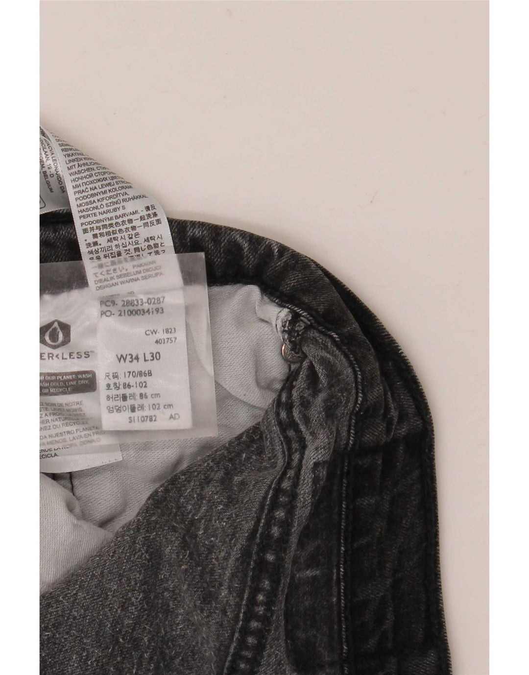 Ανδρικό τζιν Levi's Slim W34 L26 Γκρι βαμβακερό