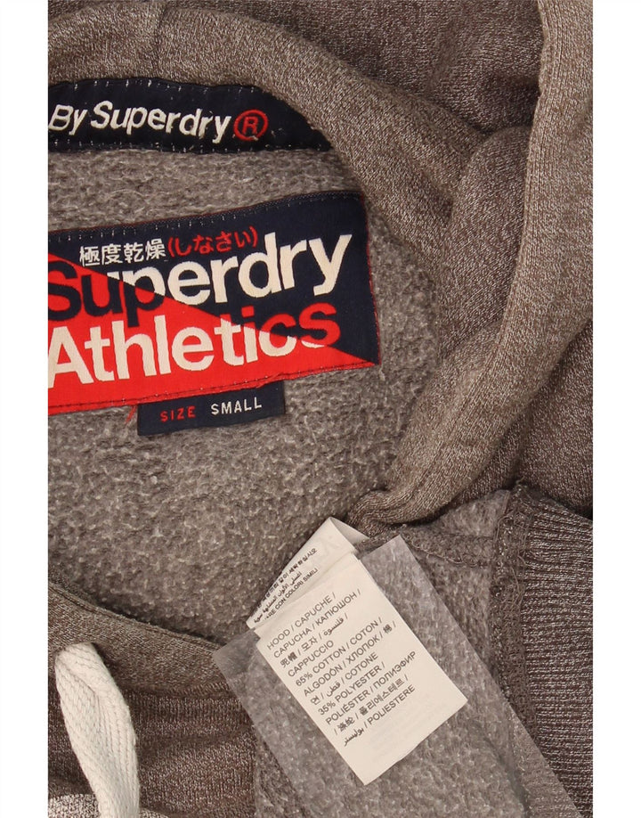 SUPERDRY Mens Graphic Hoodie Jumper Small Grey Cotton Vintage Superdry and Second-Hand Superdry from Messina Hembry 
