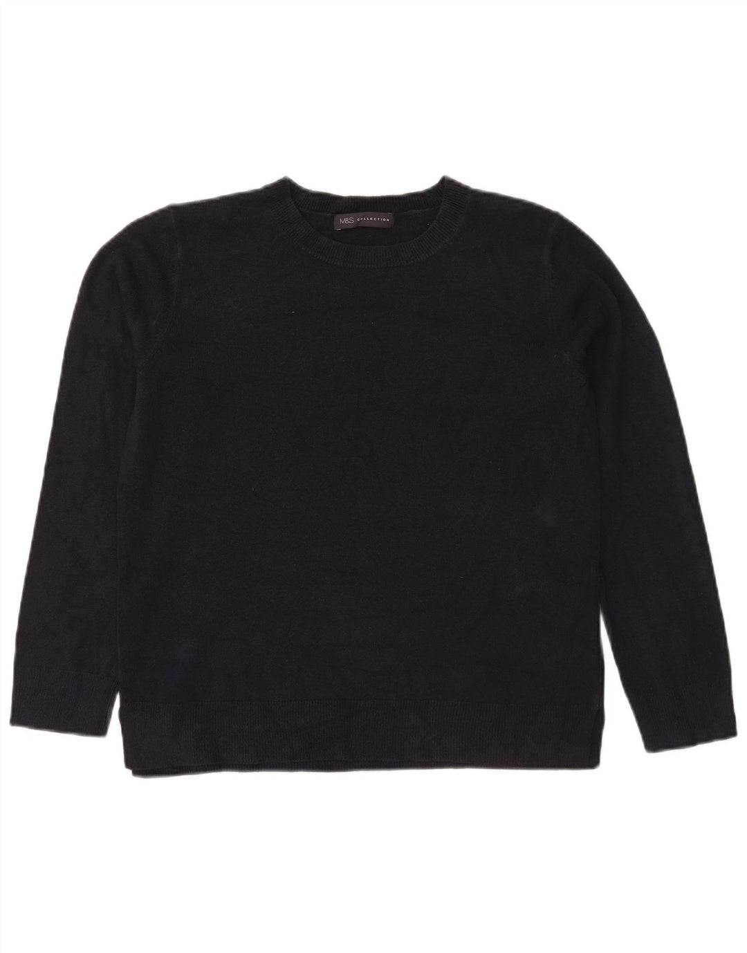 Marks & Spencer Γυναικείο πουλόβερ με λαιμόκοψη UK 14 Medium Navy Blue