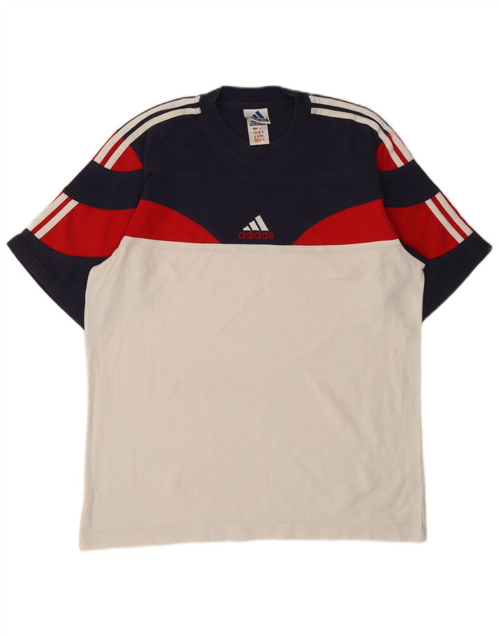 Ανδρικό T-Shirt Adidas Top UK 40/42 μεσαίο πολύχρωμο βαμβακερό μπλοκ