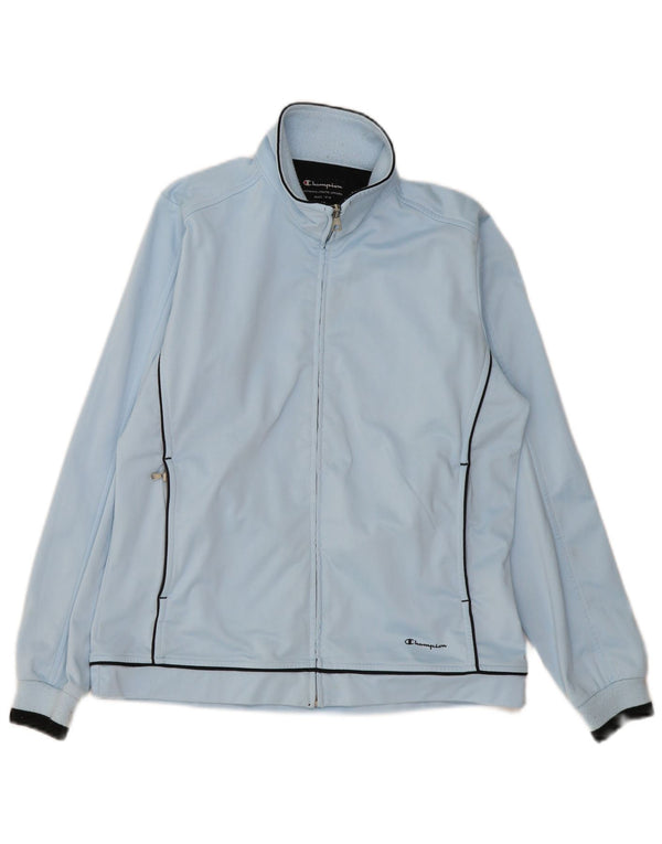 Champion Womens Easy Fit Top Jacket UK 14 Medium Blue Polyester