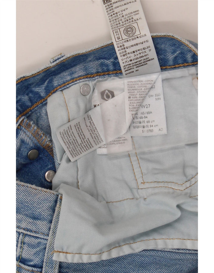 LEVI'S γυναικείο 501 ψηλόμεσο τζιν σορτς W27 μεσαίο μπλε