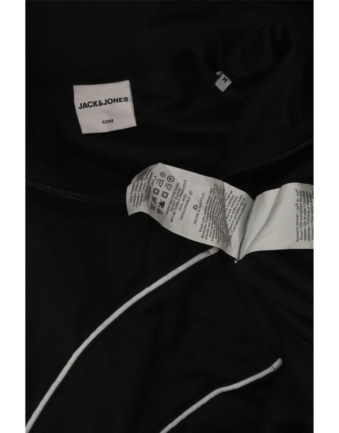 Jack & Jones Ανδρική αθλητική φόρμα Top Jacket Μεσαίο Μαύρο Πολυεστέρα