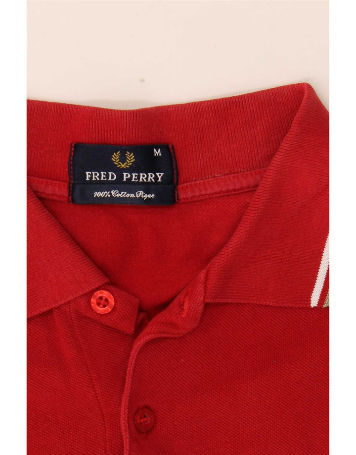 Fred Perry Ανδρικό Πόλο Μπλουζάκι Μεσαίο κόκκινο βαμβακερό