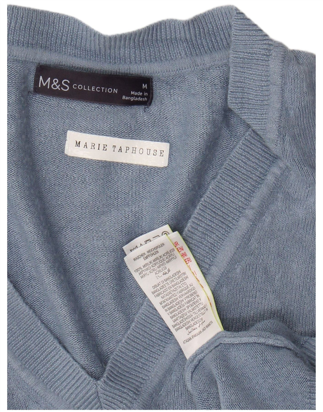 MARKS & SPENCER Γυναικείο πουλόβερ με λαιμόκοψη με V λαιμόκοψη UK 14 Medium Blue