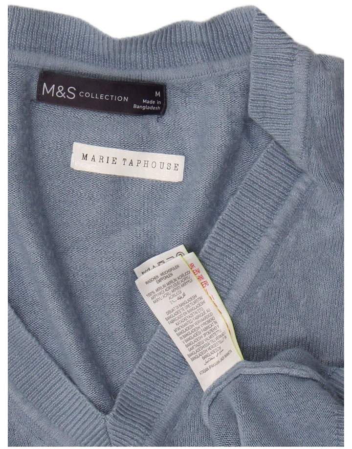 MARKS & SPENCER Γυναικείο πουλόβερ με λαιμόκοψη με V λαιμόκοψη UK 14 Medium Blue