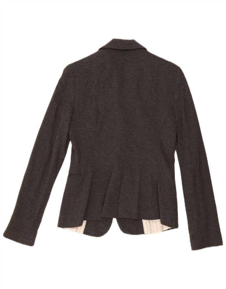 Zara Γυναικείο Μπουφάν 1 Κουμπί Blazer UK 10 Small Grey Acetate