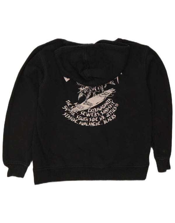 Quiksilver Boys Graphic Hoodie Jumper 13-14 Years Black
