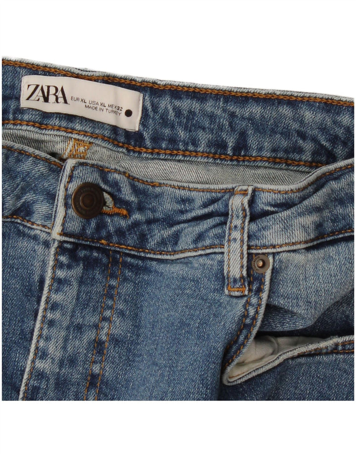 Zara Γυναικεία Τζιν Φούστα XL W32 Μπλε