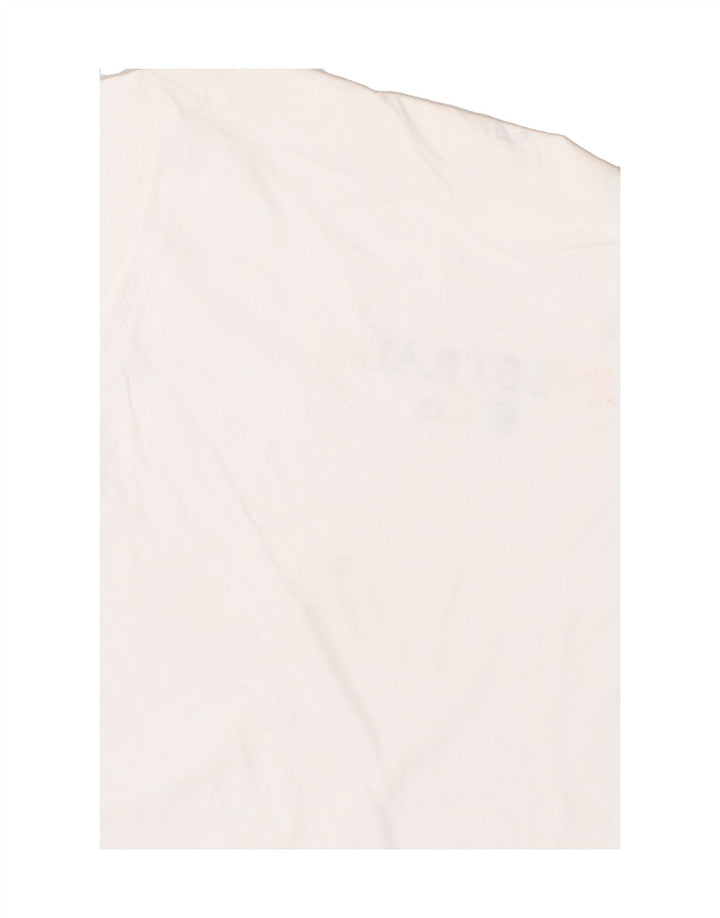 LEVI'S Womens Oversized Graphic T-Shirt Top UK 14 Medium White Vintage Levi's and Second-Hand Levi's from Messina Hembry 