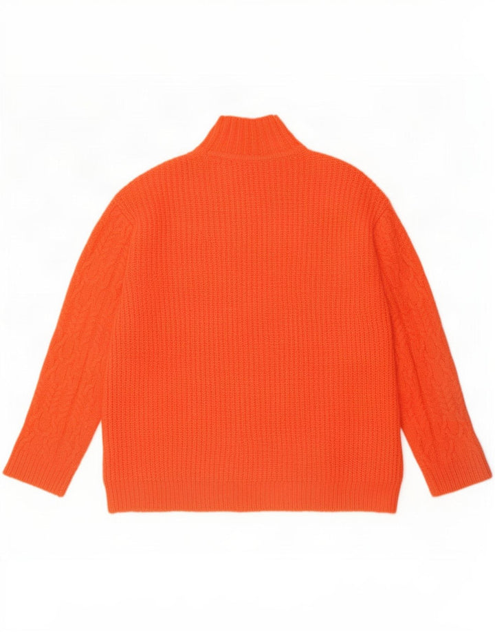 Marks & Spencer Γυναικείο πουλόβερ με λαιμό χελώνα UK 10 Small Orange