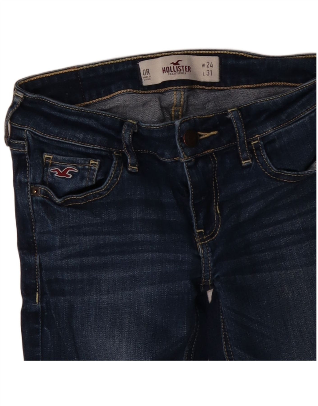 HOLLISTER Γυναικείο Skinny Jeans US 0 XS W24 L31 Μπλε βαμβακερό