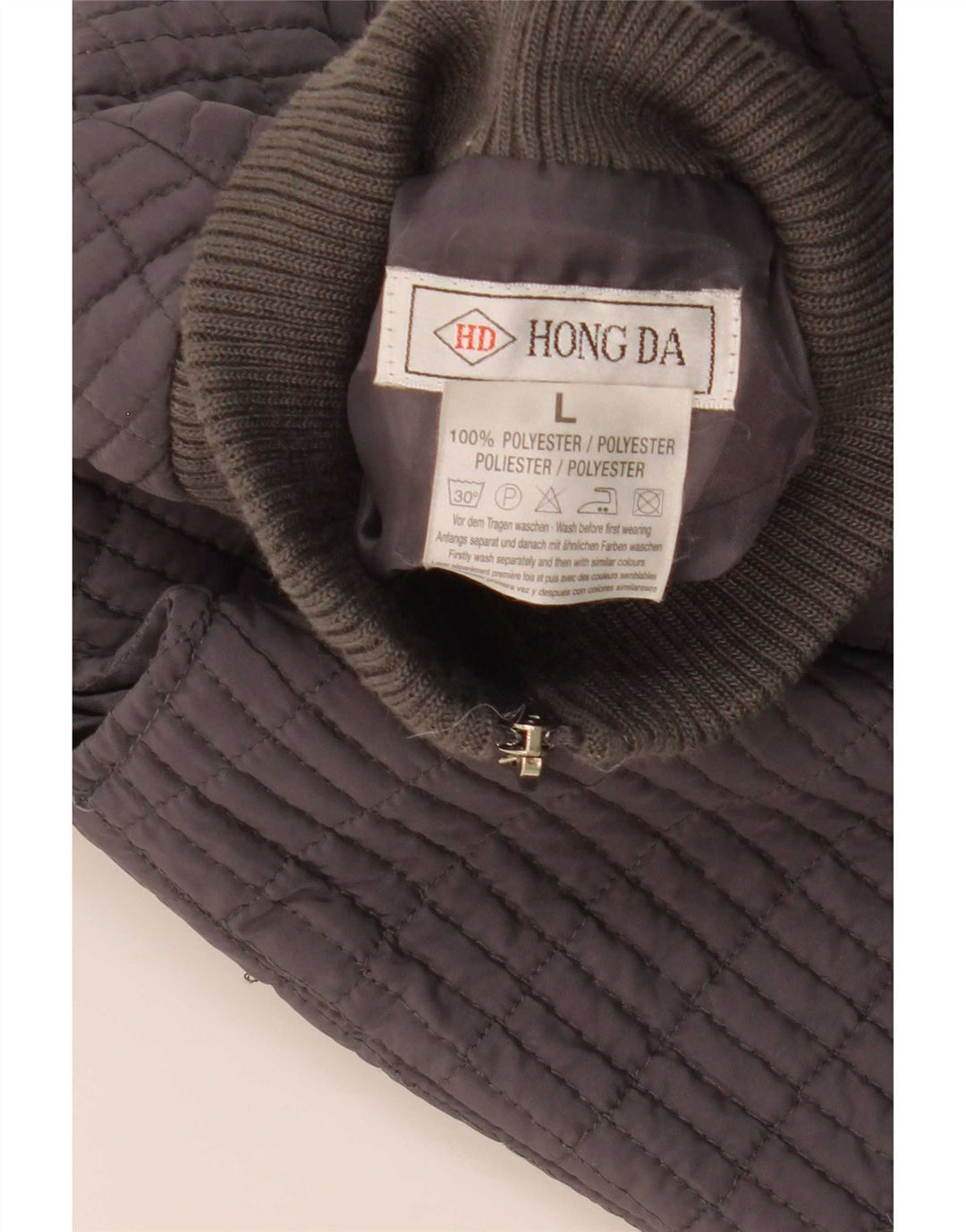 Vintage γυναικείο Gilet UK 14 Large Grey Check Polyester