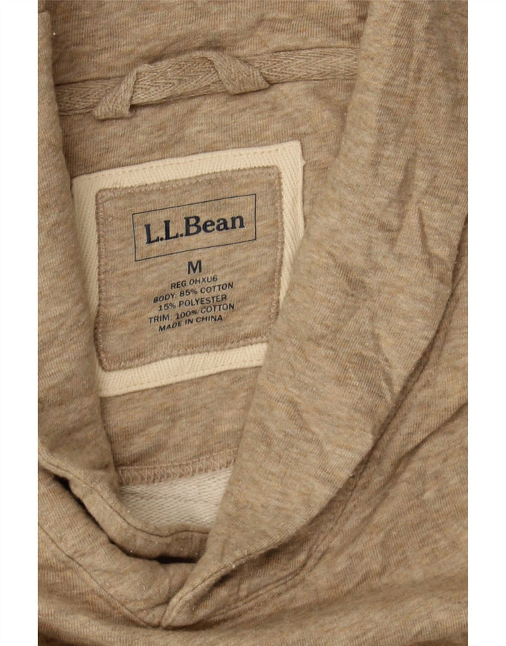 L.L.BEAN Mens Shawl Neck Sweatshirt Jumper Medium Beige Cotton Vintage L.L.Bean and Second-Hand L.L.Bean from Messina Hembry 