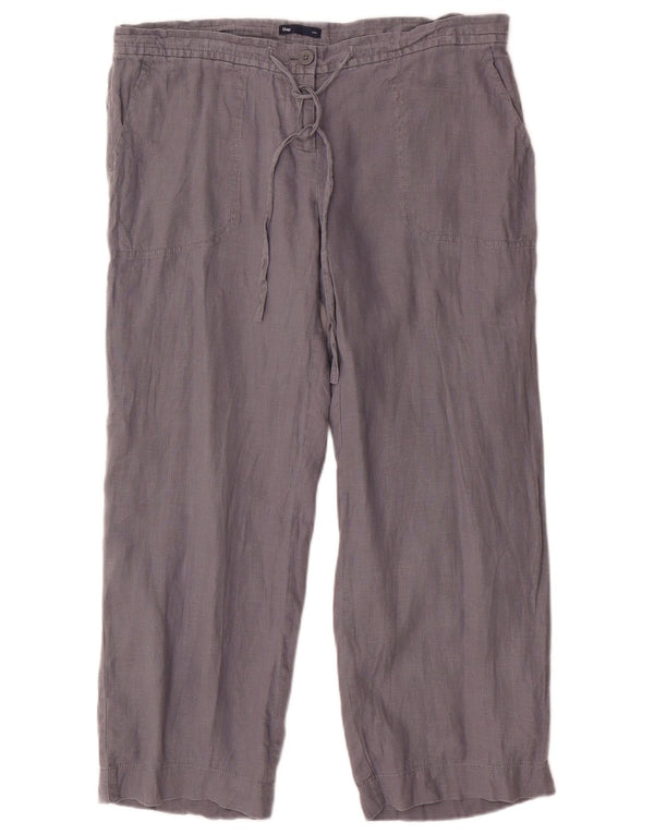 Γυναικείο ίσιο casual παντελόνι Gap UK 12 Medium W34 L26 Grey Len