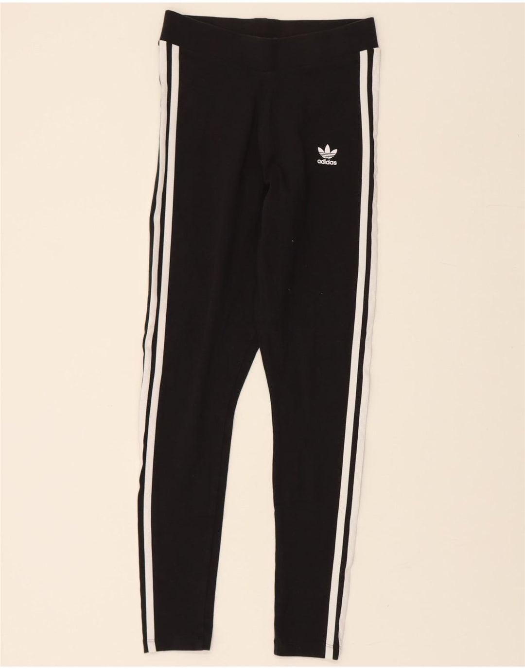 ADIDAS Womens Leggings UK 10 Small Black Cotton Vintage Adidas and Second-Hand Adidas from Messina Hembry 