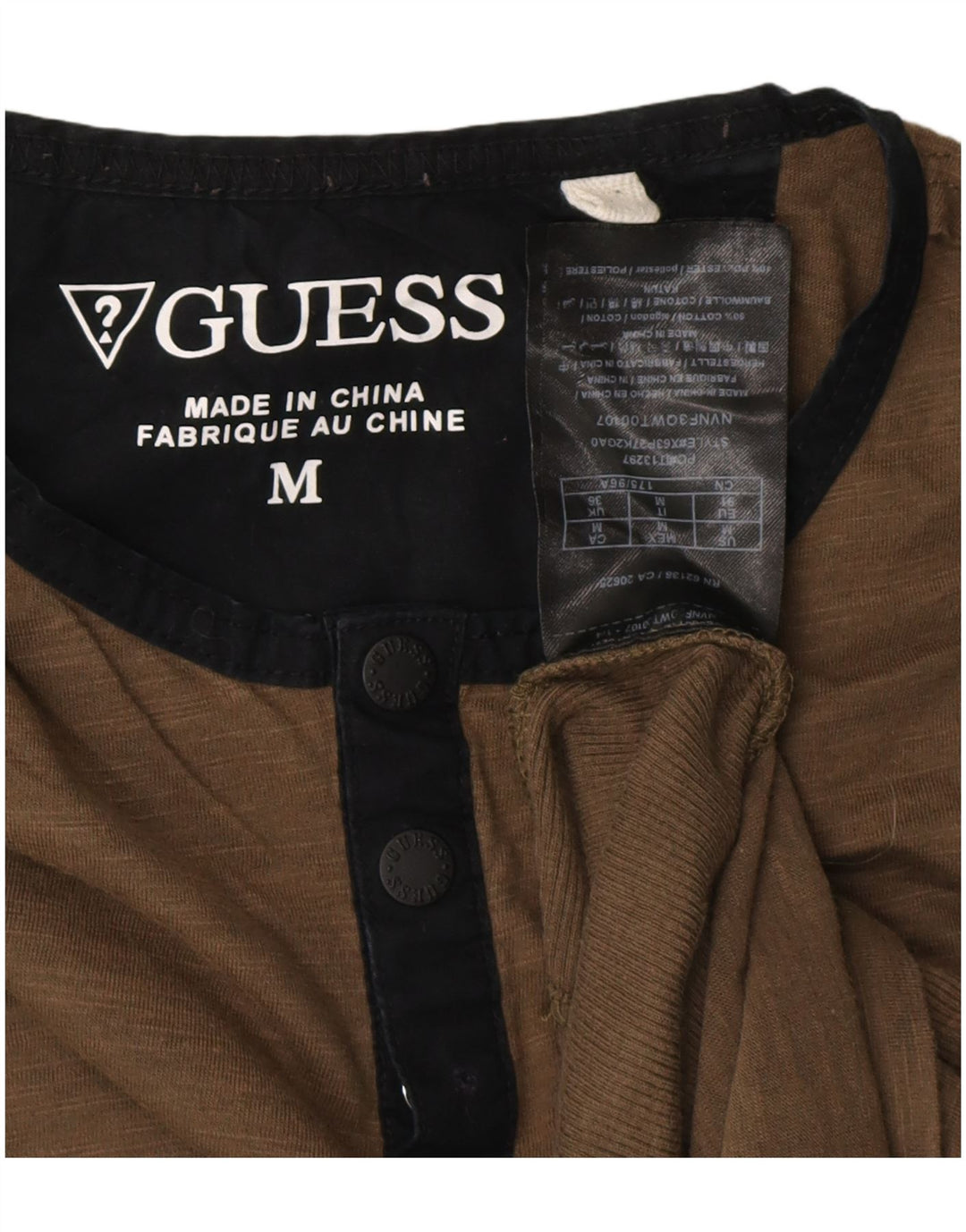 Ανδρικό T-Shirt Guess Top Medium Khaki Cotton