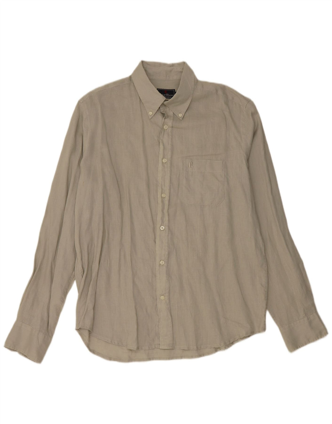 Ανδρικό πουκάμισο Conte of Florence 2XL Γκρι Λινό